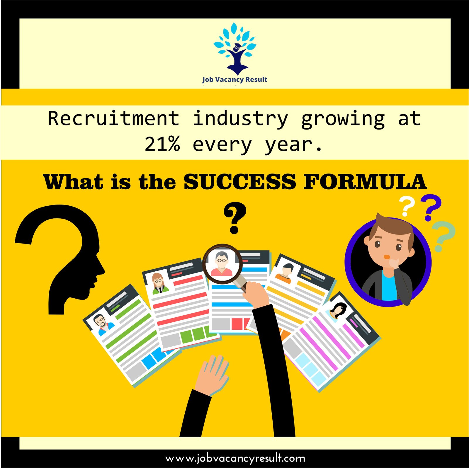 Recruitment industry growing at 21 every year what is the success formula